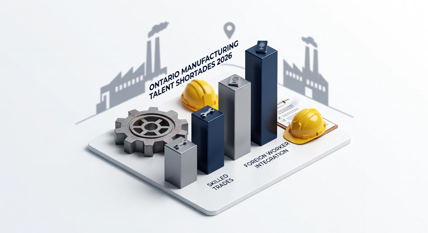 Chart of talent shortage statistics in Ontario manufacturing