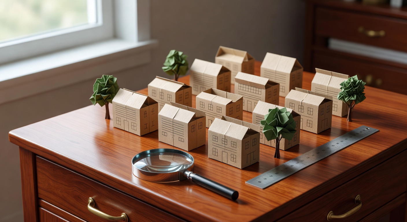 Paper city model representing affordable content marketing plans for startups
