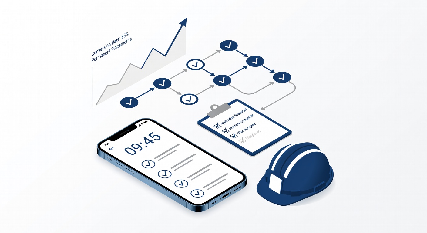 Temporary workers transitioning to permanent roles in construction