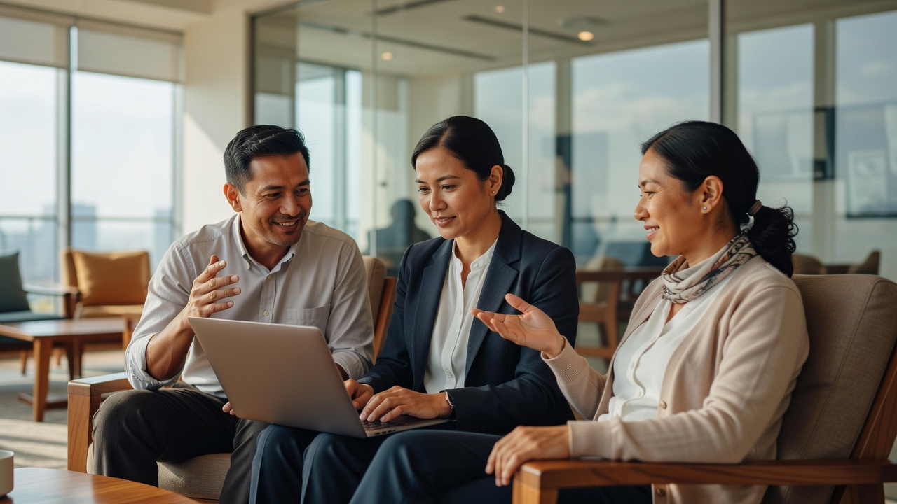 Candid team discussion on how to onboard remote employees 2026 in lounge
