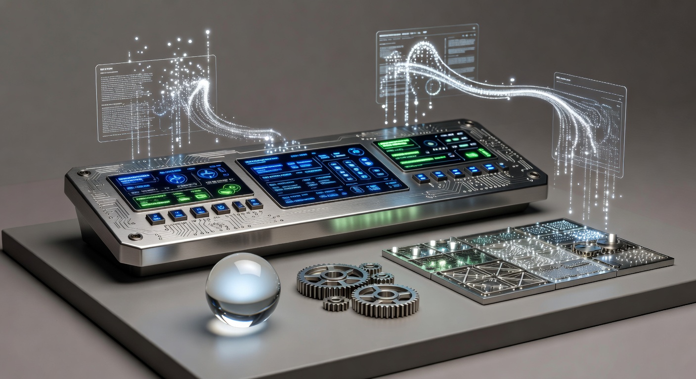 Futuristic control center illustrating best ai content automation platforms 2026