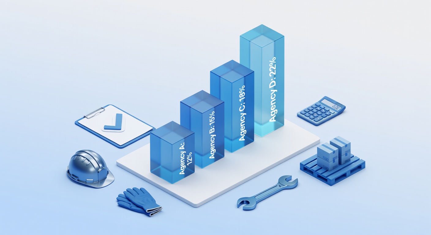 Chart comparing temp service costs