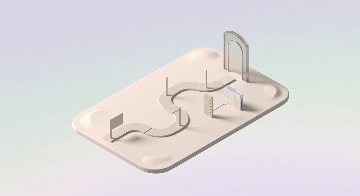 isometric garden path metaphor for employee onboarding checklist for staffing agencies