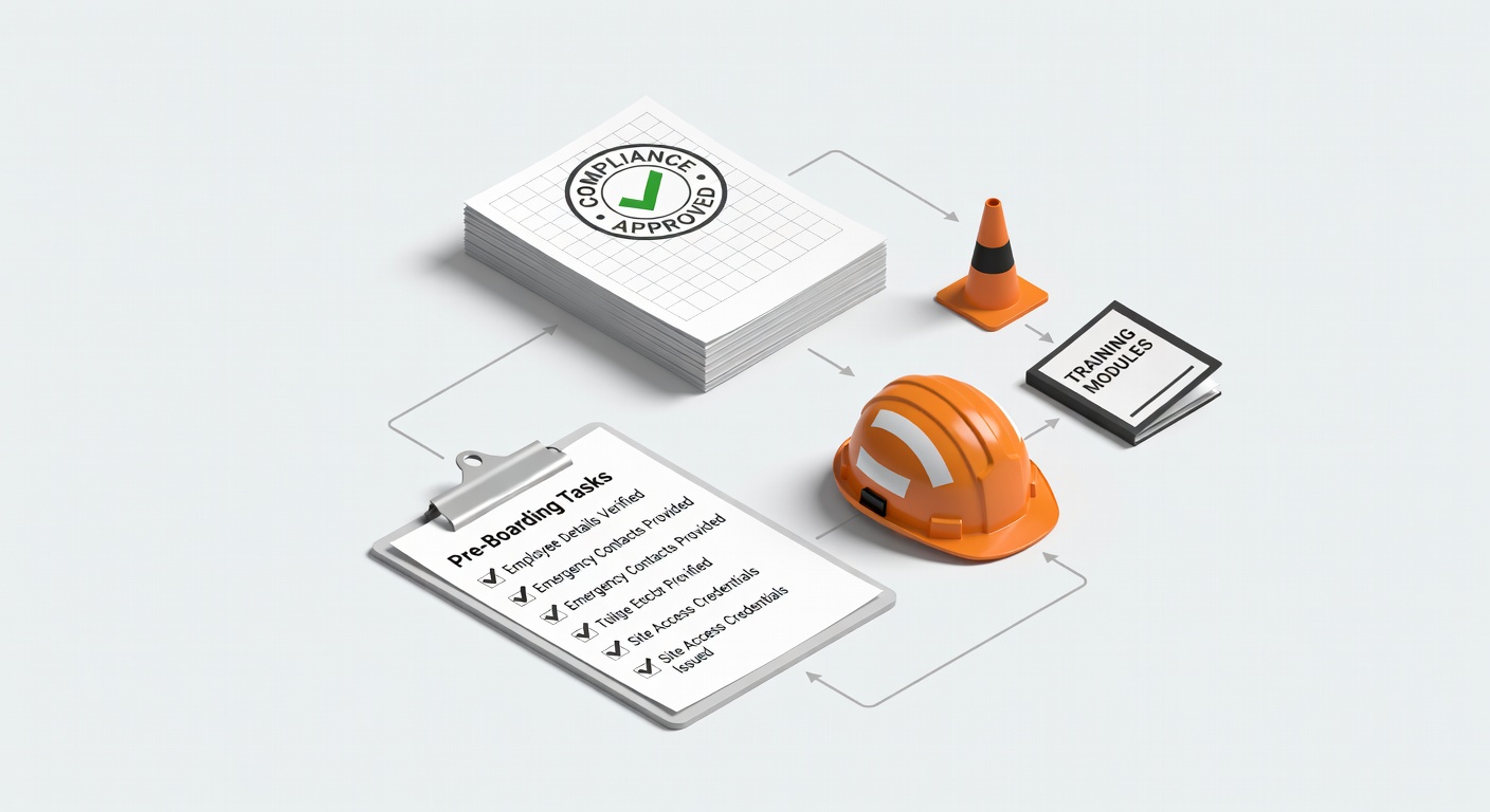 Industrial temp staff onboarding template sections overview