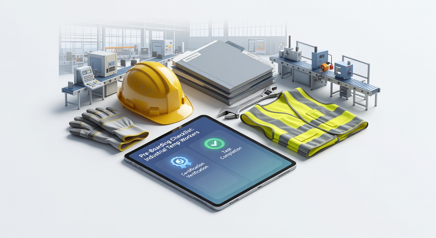 Pre-boarding checklist for industrial temporary workers in Ontario