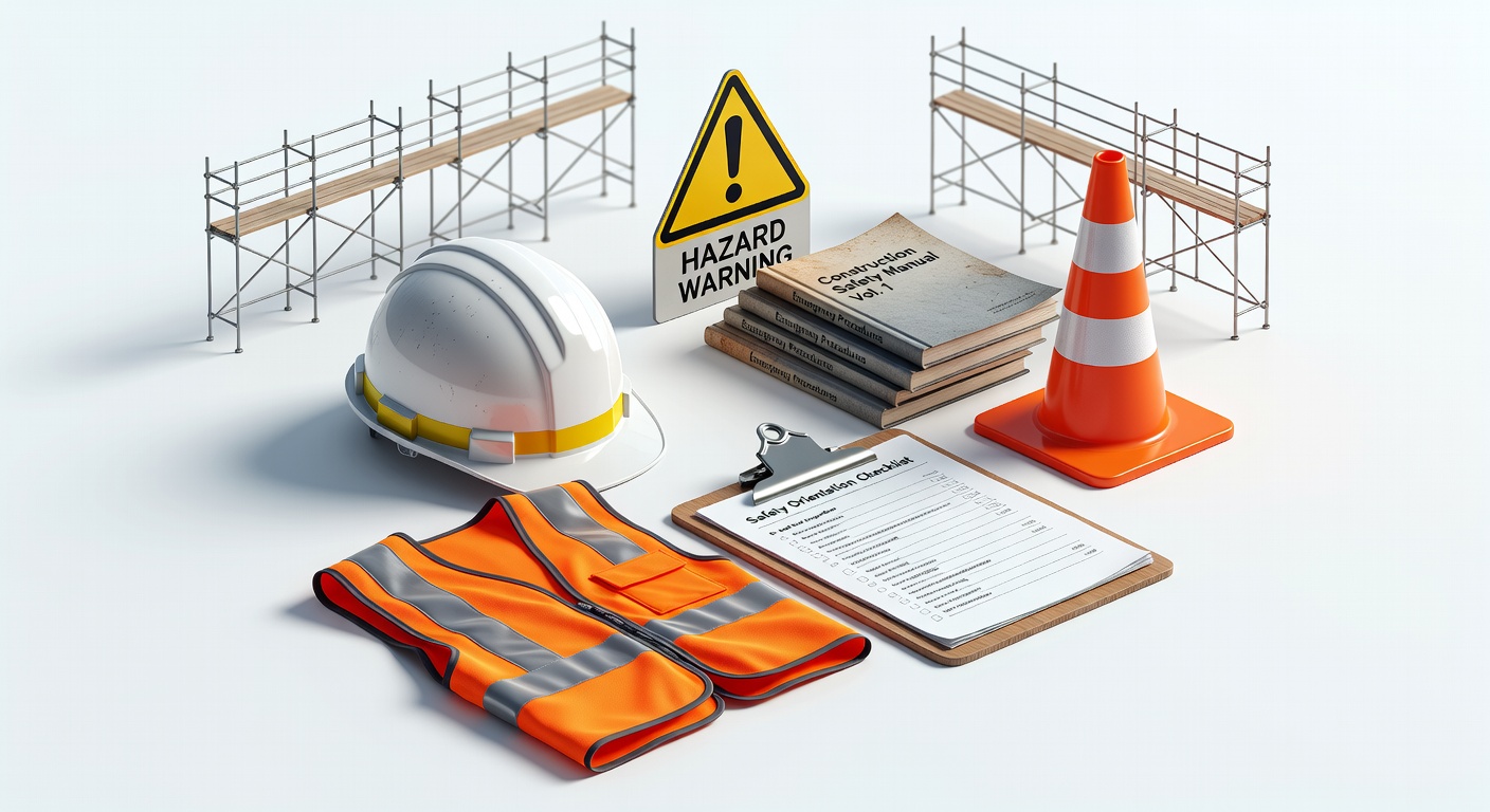 Workers in safety gear during orientation