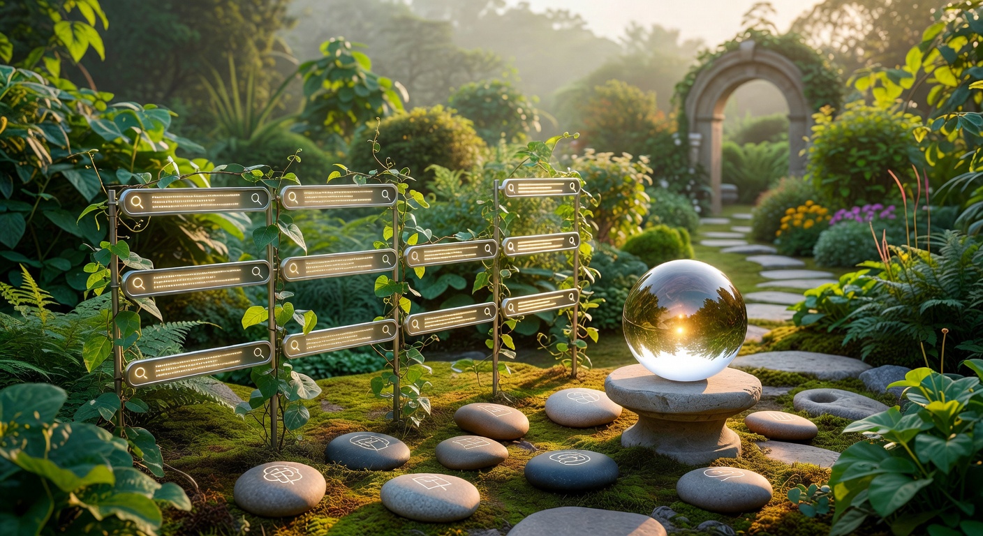 Botanical garden metaphor for AI long-tail keyword automation for blogs
