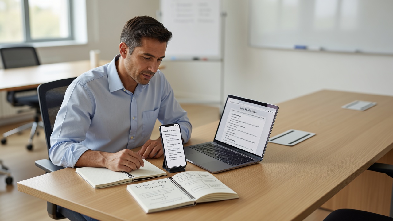 Top-down view of professional reviewing remote onboarding checklist how to onboard remote employees 2026