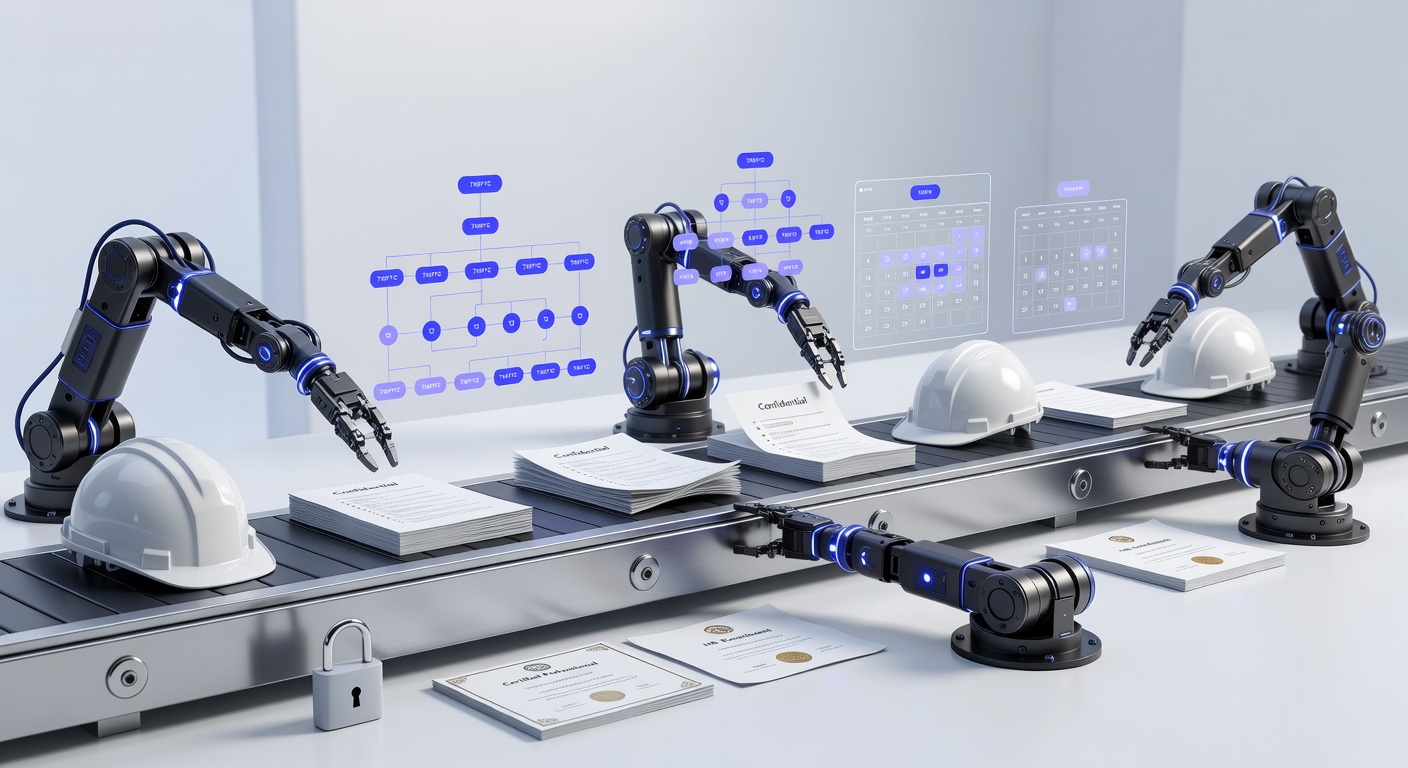Illustration of how to use AI for content creation in HR workflows