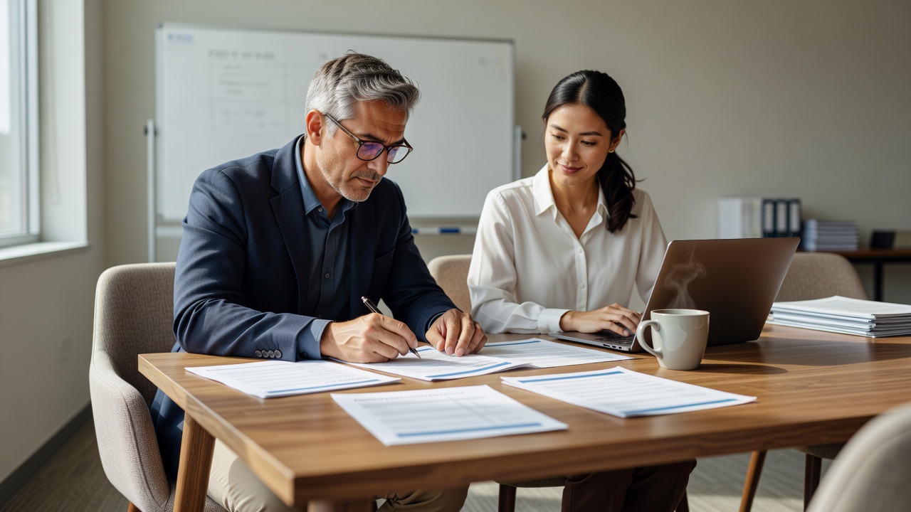 Quiet focus collaboration on hybrid onboarding best practices 2026 in corporate training lounge