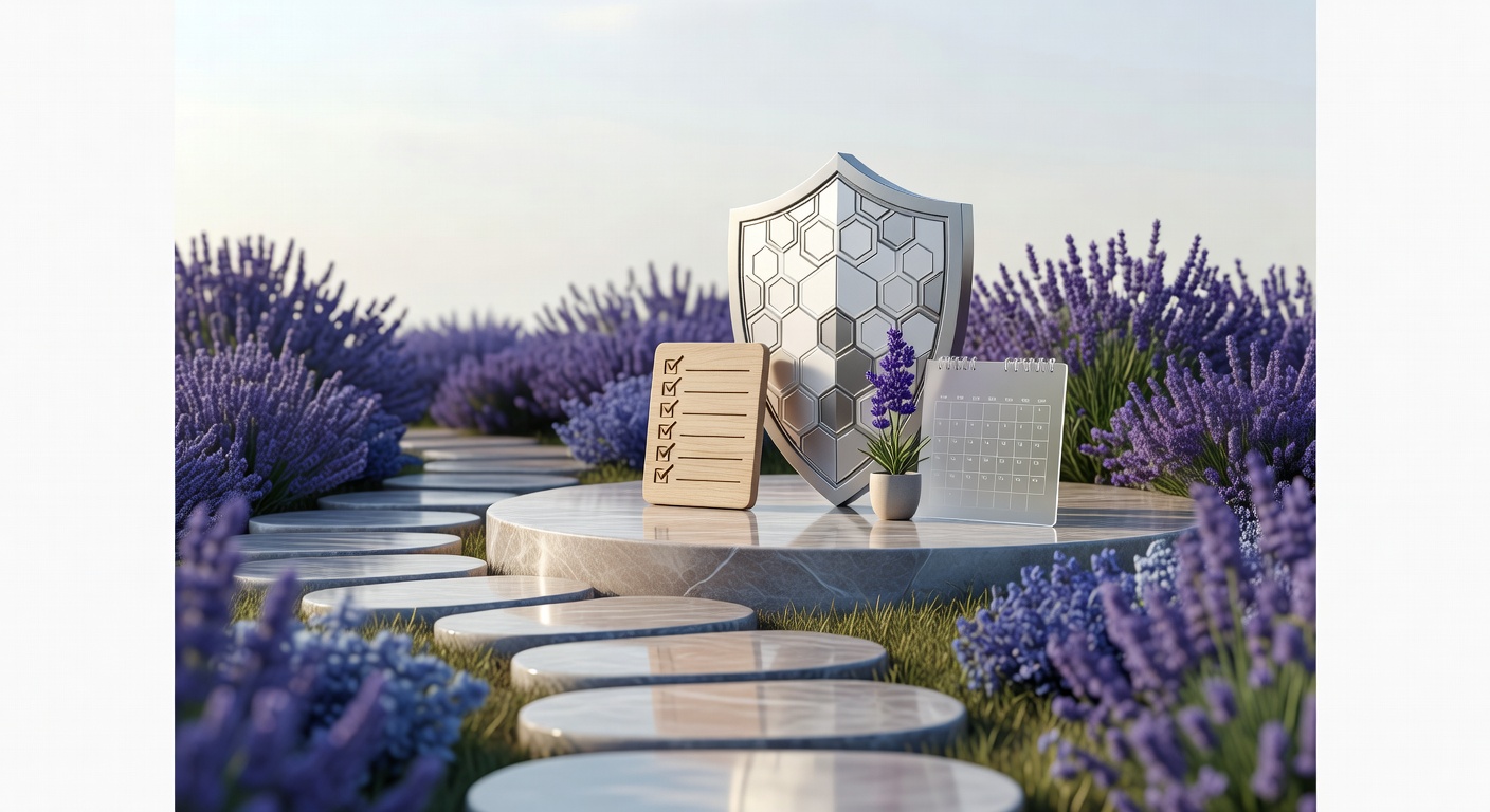 3D illustration of mental health in employee onboarding with symbolic garden pathway