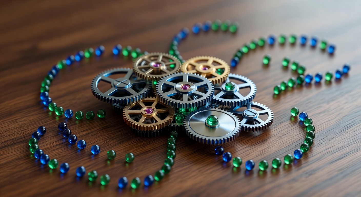 Swiss watch mechanism symbolizing AI content automation ROI 2026 strategy.