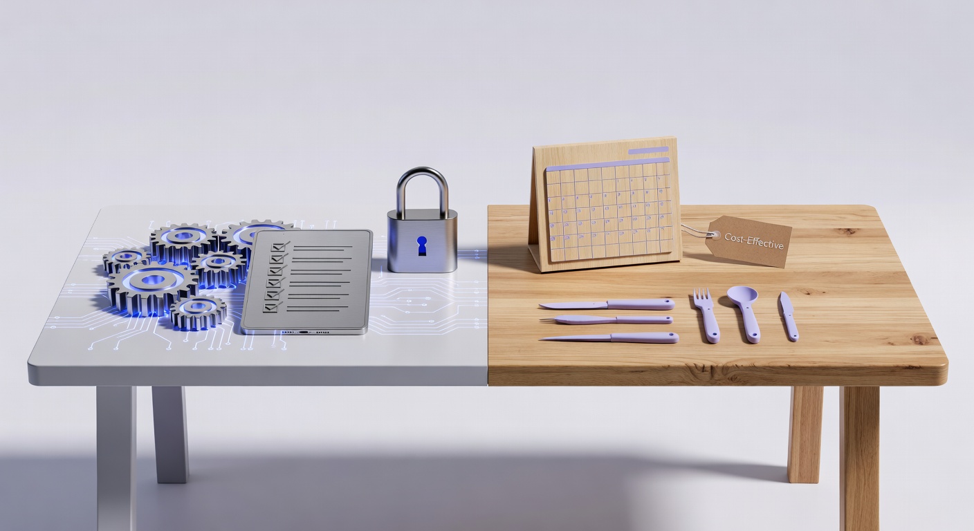 Illustration comparing rippling vs bamboohr onboarding with symbolic tech elements.