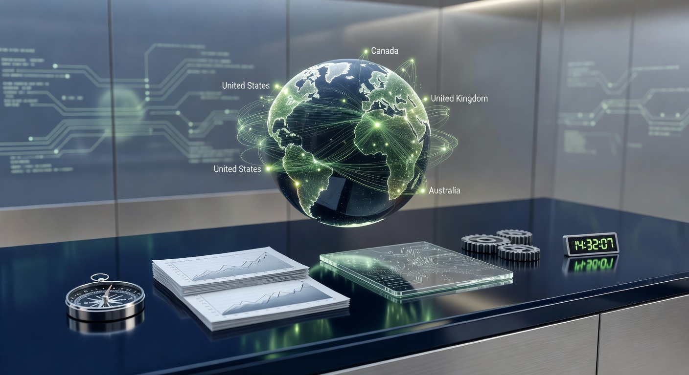 Futuristic control room illustrating AI platforms for managing multiple SEO blogs