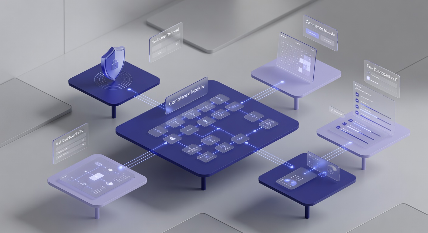 3D illustration of employee onboarding software for small businesses 2026