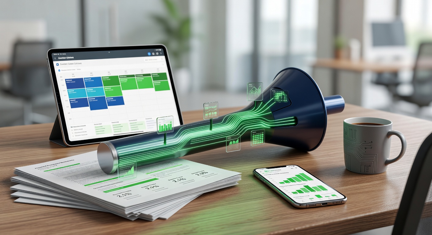 Photorealistic pipeline metaphor for AI platforms for SEO blog management