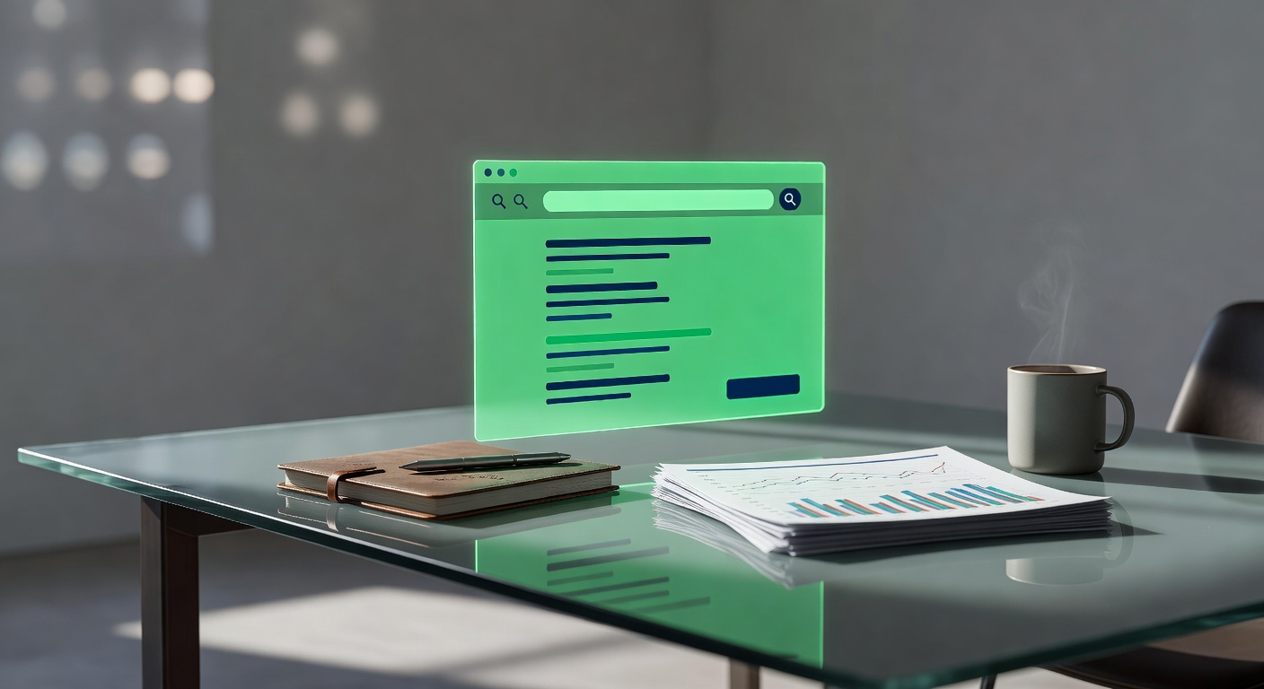 Photorealistic holographic SEO interface for AI platforms for SEO blog management