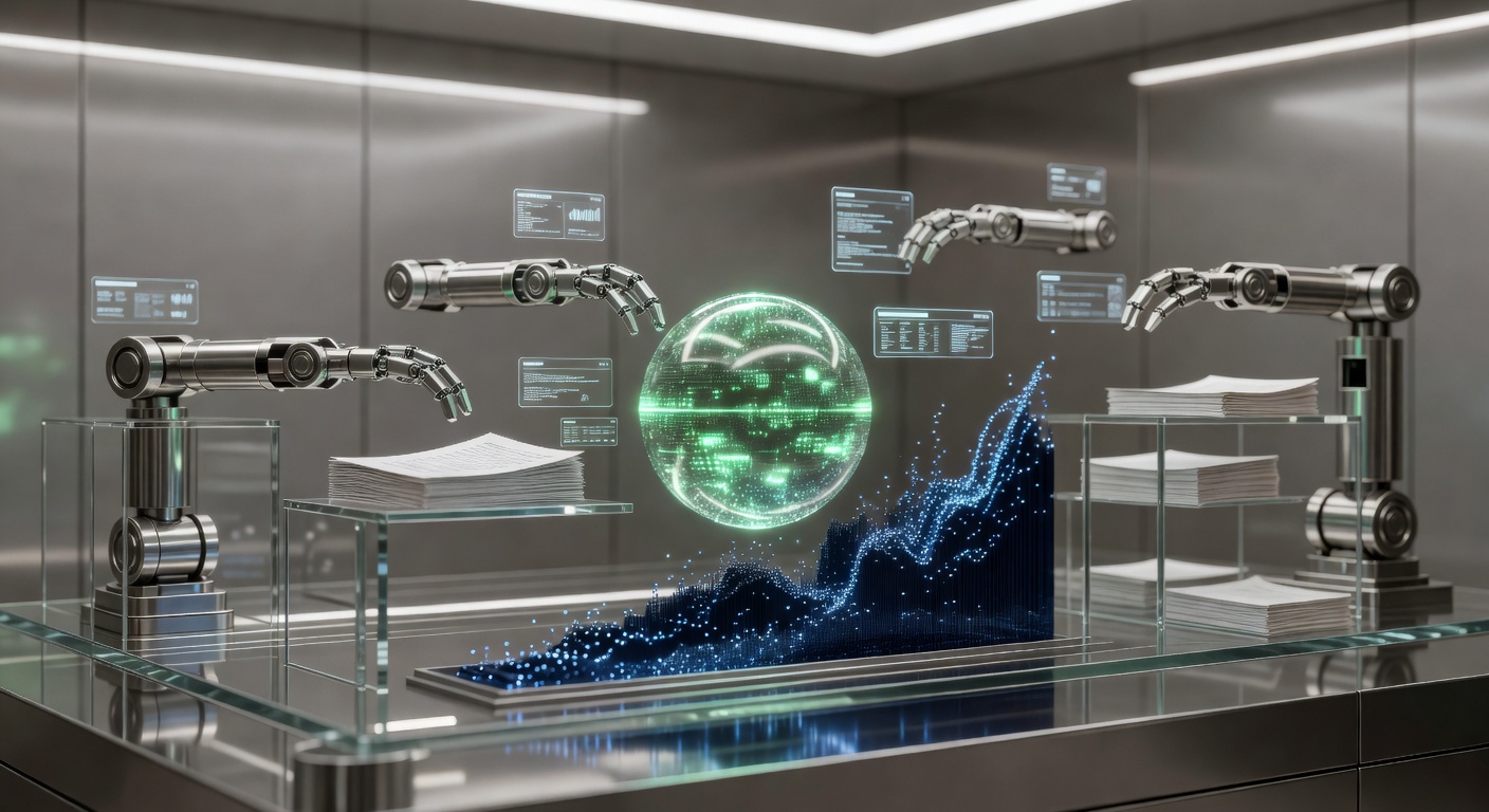 Futuristic control room representing ai content automation platforms and SEO success