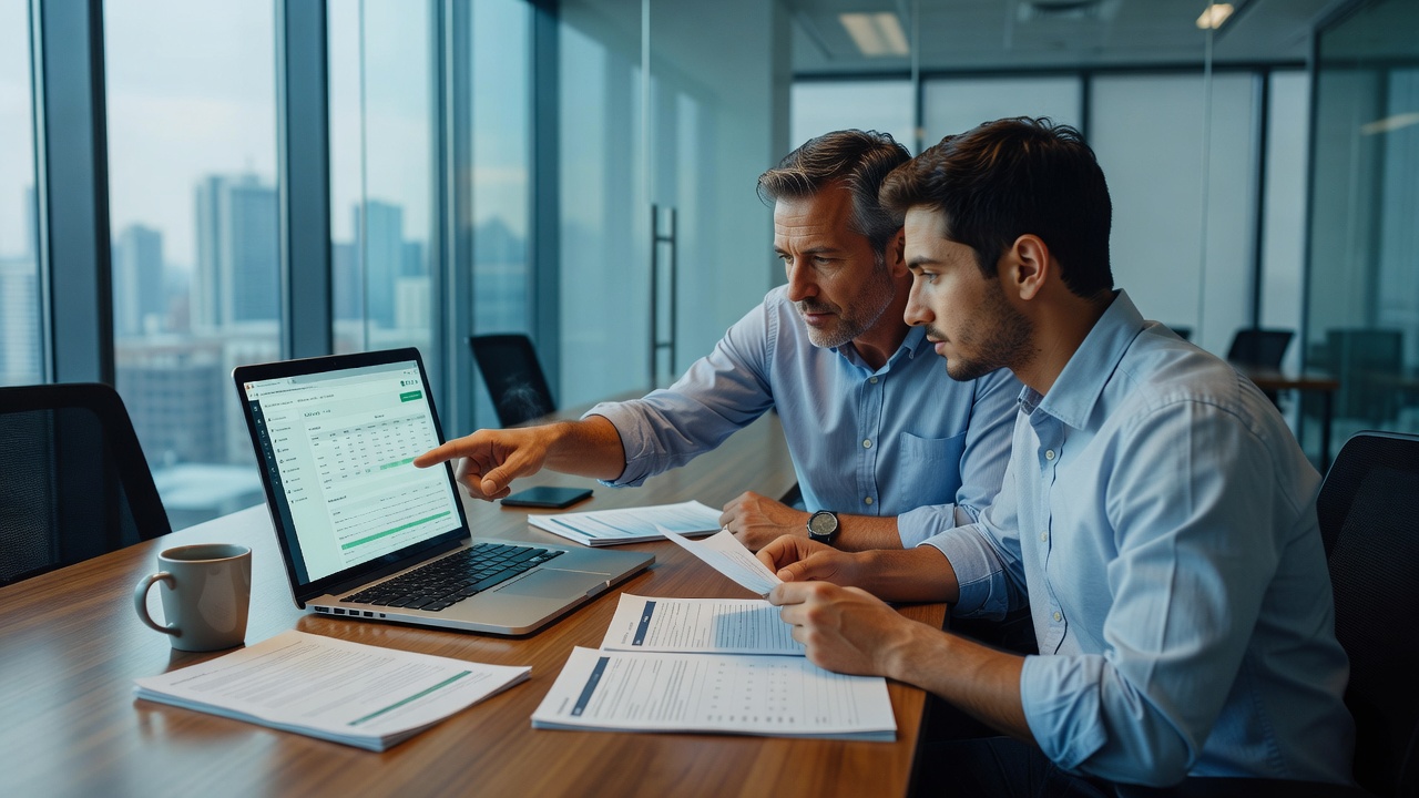 Mentor teaching new employee AI content automation for marketing agencies multiple sites