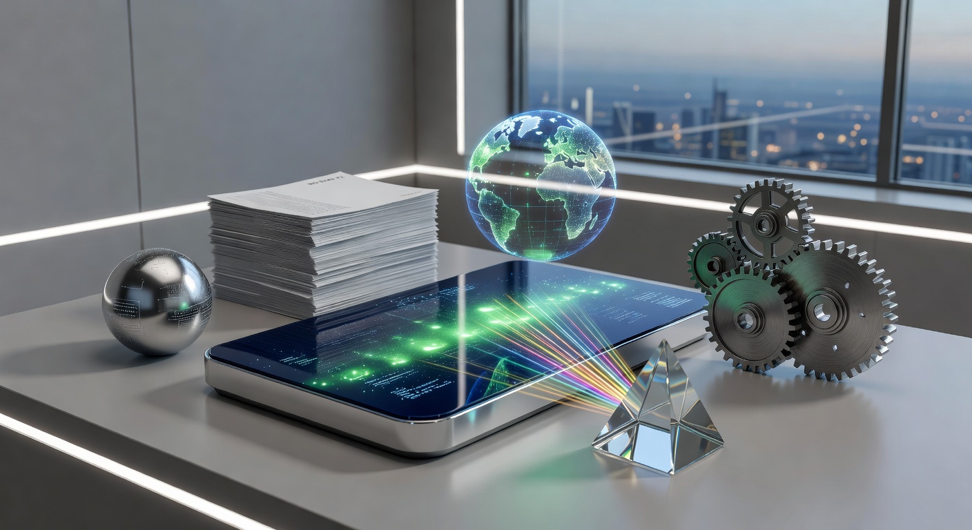 Futuristic control room illustrating AI platforms for automated SEO blog management