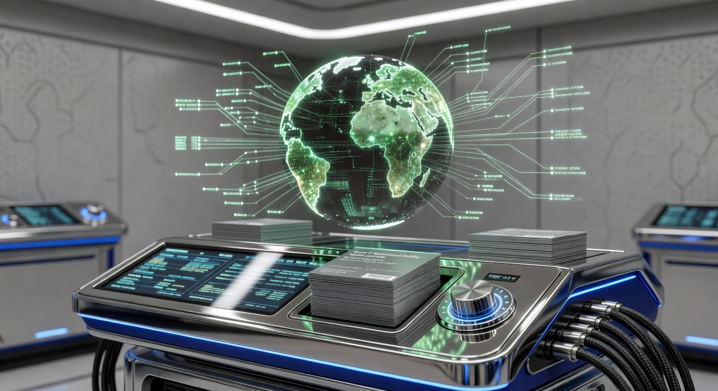 Futuristic control room illustrating AI tools for automating SEO content multiple websites
