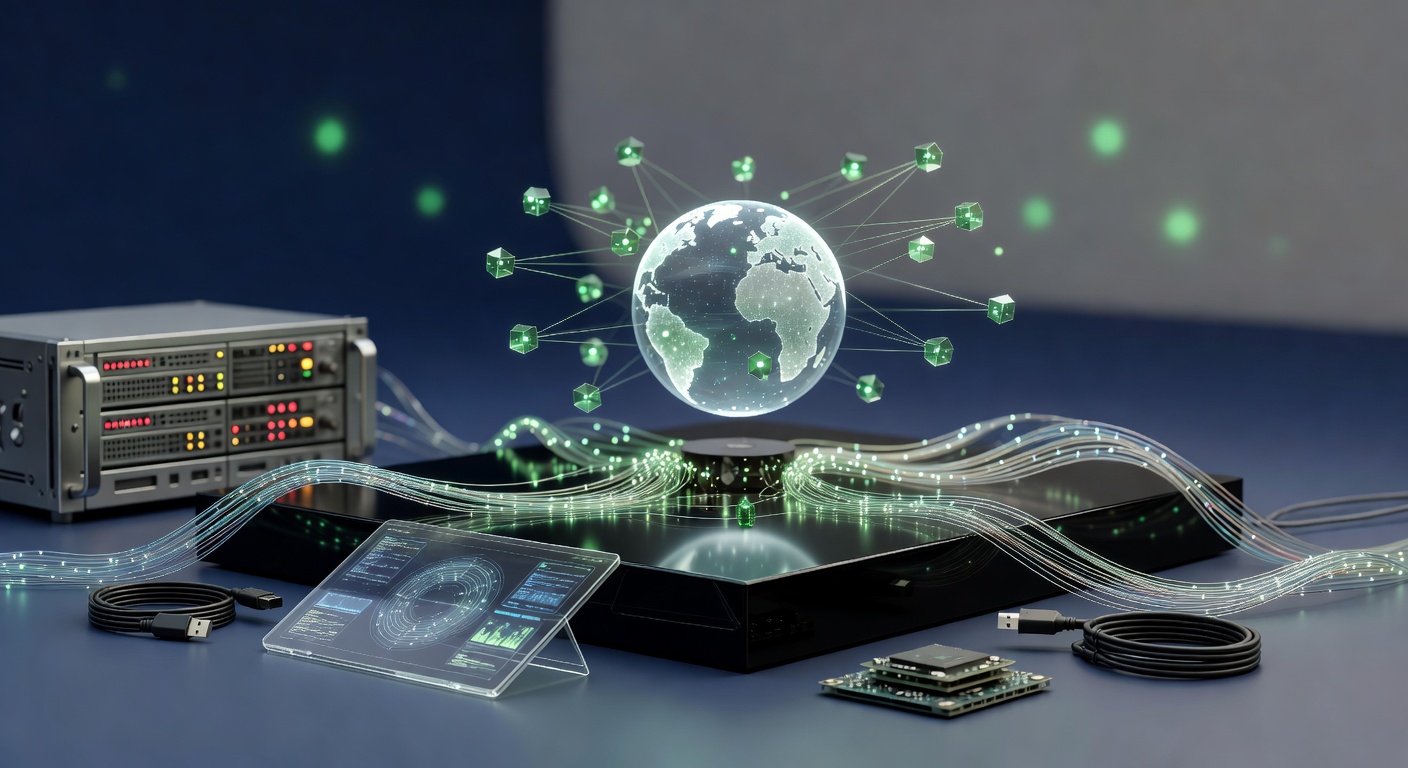 Futuristic control center illustrating AI content automation for multiple websites